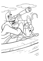A coloring page of peter pan